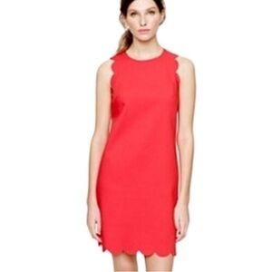 J CREW Hot Pink Sleeveless Scalloped Dress 0
